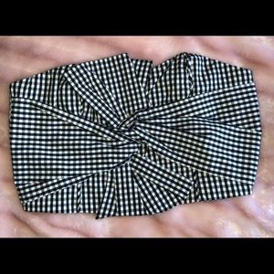 Gingham tube top